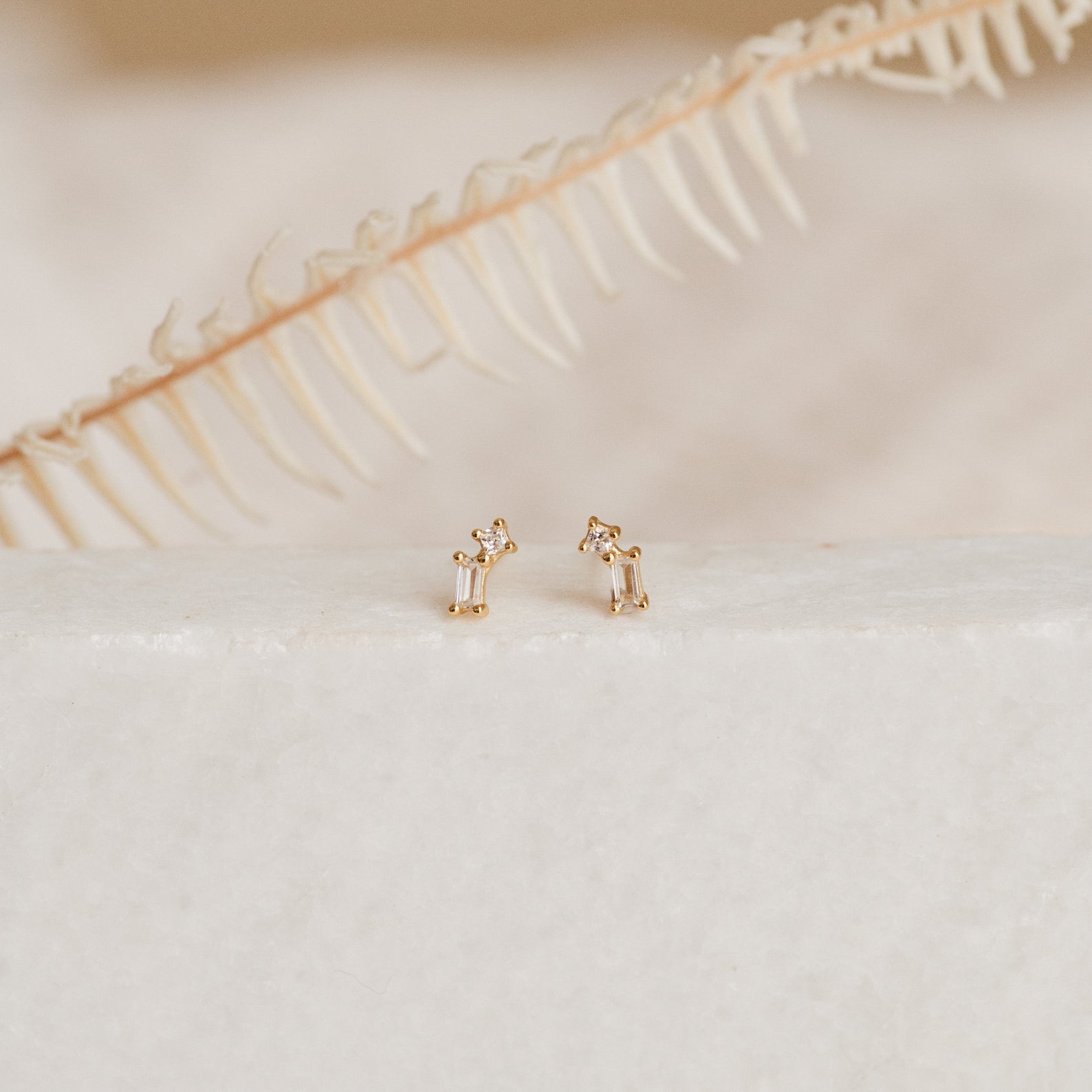 Effortless Elegance: Blair Diamond Drop Stud Earrings
